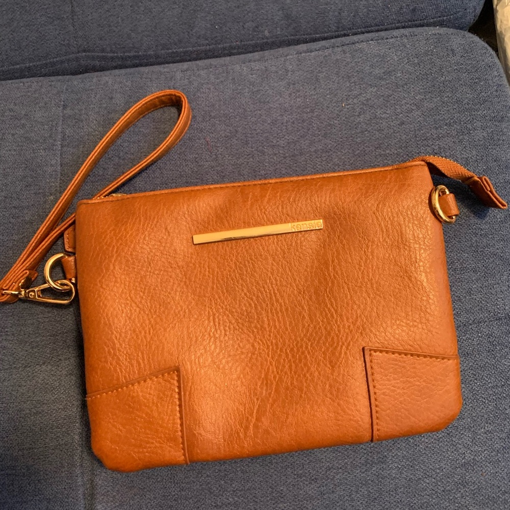 Kensie crossbody purse camel color